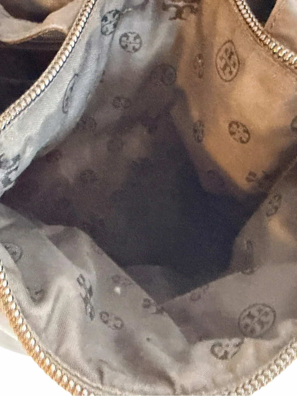 Tory Burch Scout Black Nylon Briefcase Work Tote Crossbody Gold Hardware